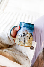Load image into Gallery viewer, Tapered Mug Teal & Cream