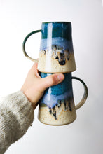 Load image into Gallery viewer, Tapered Mug Teal & Cream