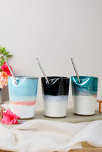 Load image into Gallery viewer, Cold Cup in Teal & White