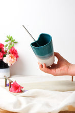 Load image into Gallery viewer, Cold Cup in Teal & White