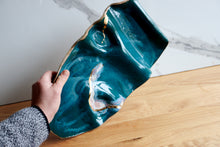 Load image into Gallery viewer, Teal & Gold Platter