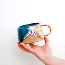 Load image into Gallery viewer, Wide Mug in Shino & Teal