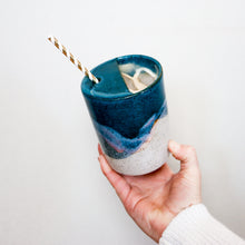 Load image into Gallery viewer, Tumbler in Teal & White