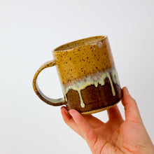 Load image into Gallery viewer, Straight Mug in Ochre &amp; Brown
