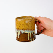 Load image into Gallery viewer, Straight Mug in Ochre &amp; Brown
