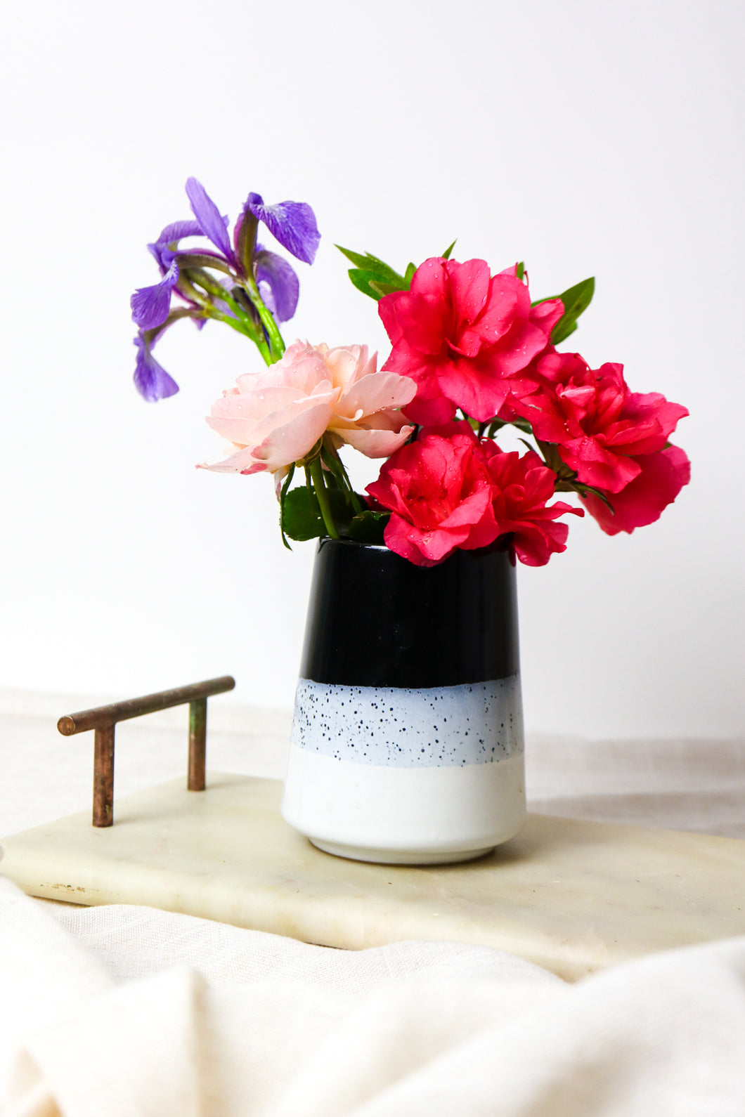 Black & White Flower Vase