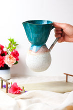Load image into Gallery viewer, Pour Over Coffee Brewer: Teal &amp; White

