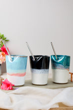 Load image into Gallery viewer, Cold Cup in Teal &amp; White
