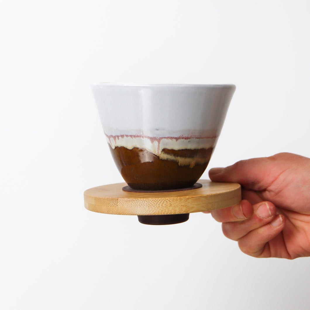 Pour Over Coffee Cone in Latte