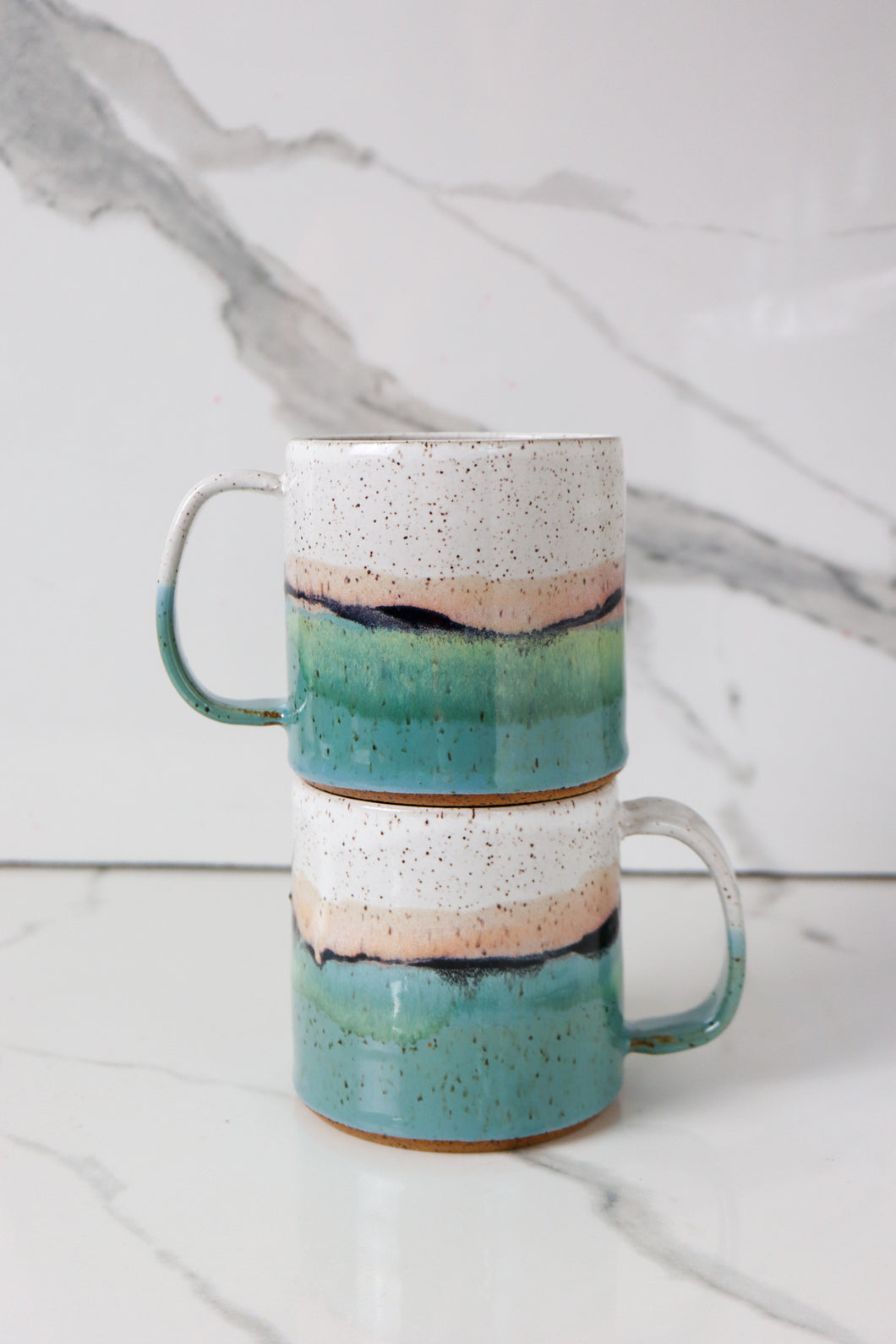 Straight Mug in Mint & White