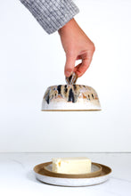 Load image into Gallery viewer, Opal &amp; White Butter Dish
