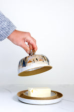 Load image into Gallery viewer, Opal &amp; White Butter Dish
