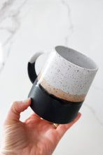 Load image into Gallery viewer, Tapered Mug in White &amp; Matte Black
