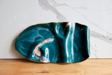 Load image into Gallery viewer, Teal &amp; Gold Platter
