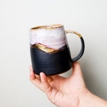 Load image into Gallery viewer, Tapered Coffee Mug in Opal &amp; Black
