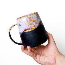 Load image into Gallery viewer, Tapered Coffee Mug in Opal &amp; Black
